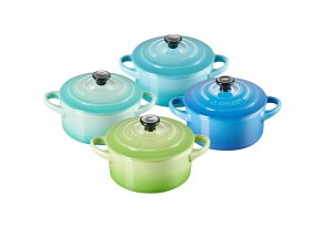 Lumarko Le Creuset Stoneware Set of 4 petite Casseroles 10x5cm ocean 2