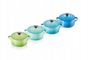 Lumarko Le Creuset Stoneware Set of 4 petite Casseroles 10x5cm ocean 3