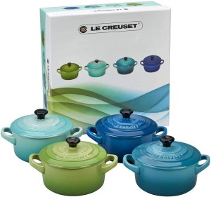 Lumarko Le Creuset Stoneware Set of 4 petite Casseroles 10x5cm ocean 4