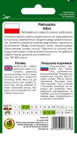 Seklos LT PNOS Nasiona warzyw | Pietruszka Korzeniowa Alba | Opakowanie 3g 2