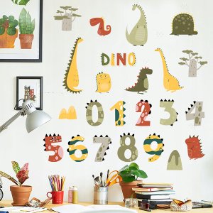 ROOM Decor SIPO-WS63049 NAKLEJKI NA ŚCIANĘ CYFRY DINO 4