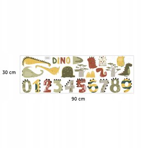ROOM Decor SIPO-WS63049 NAKLEJKI NA ŚCIANĘ CYFRY DINO 7