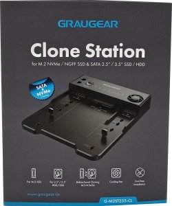 Stacja dokująca Graugear GRAUGEAR Klonstation für M.2 NVMe/SATA SSDds & 2,5"/3,5" HDD 3