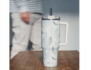 Quokka Stream - Kubek termiczny ze stali nierdzewnej 1200 ml ze słomką (Cotton) 2