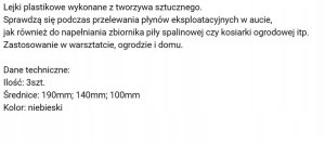 Malwa LEJEK  PLASTIKOWY UNIWERSANY 3szt. 2