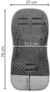 Humbi Wkładka do wózka spacerowego 37x78 cm dwustronna, mata do wózka spacerowego, zwierzątka UNIWERSALNY 11