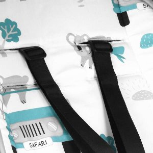 Humbi Wkładka do wózka spacerowego 37x78 cm dwustronna, mata do wózka spacerowego, zwierzątka UNIWERSALNY 8