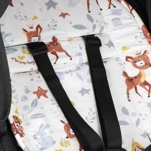Humbi Wkładka do wózka spacerowego 37x78 cm dwustronna, mata do wózka spacerowego, zwierzątka UNIWERSALNY 8