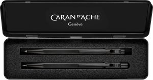 Caran d`Arche Zestaw długopis 849 i ołówek 844 CARAN D'ACHE Black Code, w etui, czarny 3
