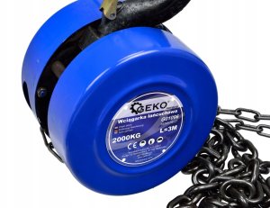 Geko Wciągarka łańcuchowa GEKO PREMIUM 2T x 3M/stal/(1) 5