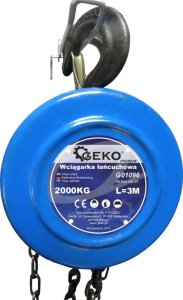 Geko Wciągarka łańcuchowa GEKO PREMIUM 2T x 3M/stal/(1) 8