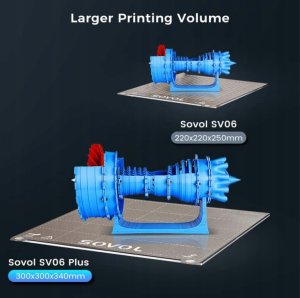 Drukarka 3D Sovol Sovol SV06 Plus drukarka 3D 250 mm/s nowa automatyczne poziomowanie 6