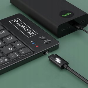 Klawiatura Zenwire Składana Mini Klawiatura Bezprzewodowa Bluetooth do Tabletu Telefonu USB-C 5