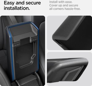 Spigen Spigen Tesla Armrest Cover, black - Tesla Model 3 2024 5