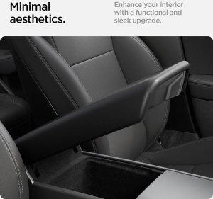 Spigen Spigen Tesla Armrest Cover, black - Tesla Model 3 2024 7