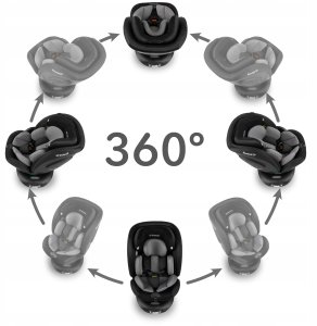 Fotelik samochodowy MoMi FOTELIK SAMOCHODOWY GOCAR od 40 do 135 cm BLACK GREY 5906601700699 6