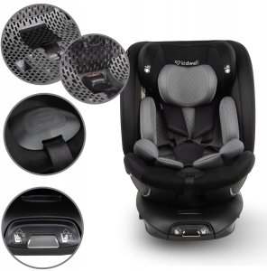 Fotelik samochodowy MoMi FOTELIK SAMOCHODOWY GOCAR od 40 do 135 cm BLACK GREY 5906601700699 8