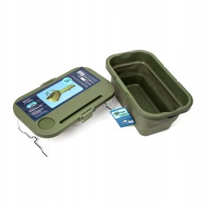 InnovaGoods PLATINET CAMPING PICNIC BASKET 47X29X23,5 CM, 16L, FOLDING, WITH 2 IN 1 LID / TABLE GREEN [46139] 5