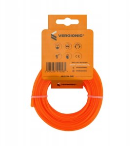 VERGIONIC Żyłka tnąca 2,4mm x 15m kwadratowa do wykaszarki wytrzymała 4