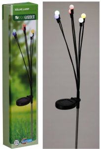Koopman Lampa solarna ogrodowa z kolorowymi kulkami LED 6 punktów światła 70cm 2