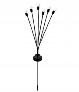 Koopman Lampa solarna ogrodowa z kolorowymi kulkami LED 6 punktów światła 70cm 3