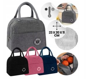 VERGIONIC termiczna na lunch box śniadaniowa z uchwytami 23x20x11 cm mix 1szt 6