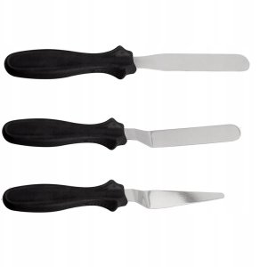 Brunbeste ZESTAW 3 SZPATUŁEK DO DEKORACJI WYROBÓW CUKIERNICZYCH BRUNBESTE BB-1693 12