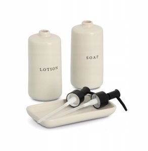 Zeller Ceramiczne dozowniki do mydła i lotionu BATH STYLE, 3 elementy 2