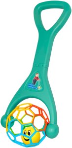 LeanToys Pchacz Z Elastyczną Piłką Grzechocząca Kulka Turkusowa 4