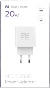 Ładowarka Kaku Nowa ładowarka sieciowa Encore Energy PD 3.0 Quick Charge 4.0 USB-A USB-C 20W adapter MD-2083R 11