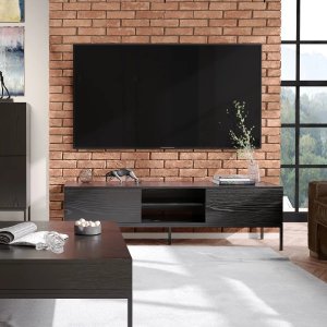 Fabryka Mebli Akord Szafka RTV KRON 170cm czarny dąb MELIMEBLE 5