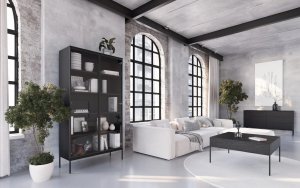ML Meble Komoda KRON 6S 150cm czarny dąb MELIMEBLE 4