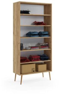 Fabryka Mebli Akord Szafa LEBEL z półkami 87cm dąb craft złoty MELIMEBLE 5