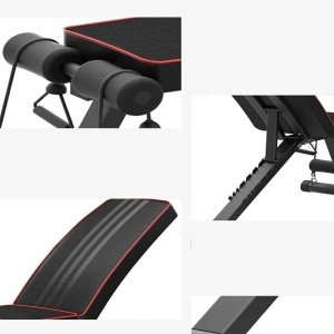 NEO SPORT ławka do ćwiczeń skośna z ekspanderem X-sport 6