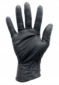 AVO+ Disposable nitrile gloves with rough palm GRIPAZZ, black, size 2XL (50pcs.) 7