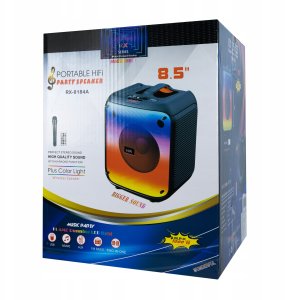 Głośnik Ravo Mocny Głośnik Boombox Bluetooth Usb Sd Aux Radio Mikrofon Przenośny Karaoke 5