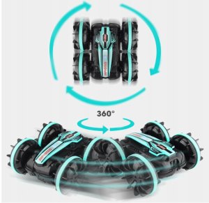 click4TOYS Samochód Zdalnie Sterowany Rc Gestami Amfibia 2 Piloty 4X4 360 Pływający 2