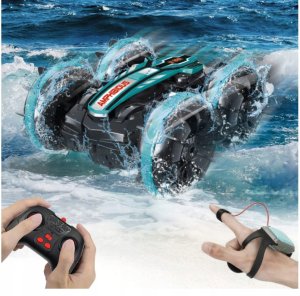 click4TOYS Samochód Zdalnie Sterowany Rc Gestami Amfibia 2 Piloty 4X4 360 Pływający 4