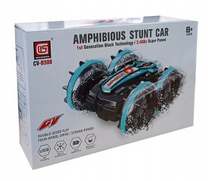 click4TOYS Samochód Zdalnie Sterowany Rc Gestami Amfibia 2 Piloty 4X4 360 Pływający 5