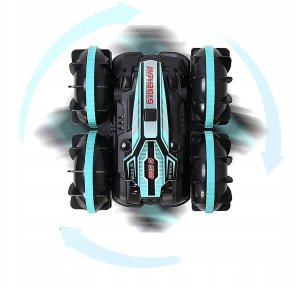 click4TOYS Samochód Zdalnie Sterowany Rc Gestami Amfibia 2 Piloty 4X4 360 Pływający 7