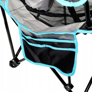 Mentor PLATINET CAMPING SET OF 2, FOLDING TABLE/ FOOTREST + CHAIR BLACK BLUE [45907] 4