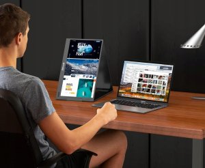 Monitor Book on Demand Ltd. MT-VIKI Z80A Podwójny ekran laptopa monitor15,6"1080p IPS przenośny 360 5