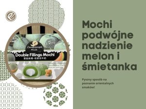 Yuki & Love Mochi z podwójnym nadzieniem melon i śmietanka podwójne nadzienie japońskie owocowe ciastka ryżowe 180g 3