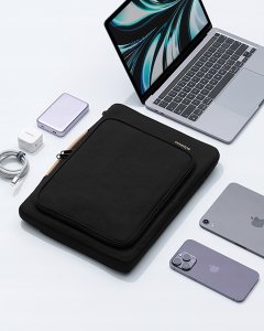 Torba Innostyle Torba na laptop 14" INNOSTYLE, wodoodporna, etui z paskiem, czarna 4