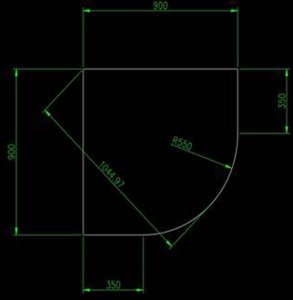 Brodzik Domoletti SHOWER TRAY K-391B 90X90X15 ACRYLIC 2