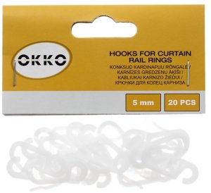 Domoletti HOOKS FOR CURTAIN RAIL RINGS 20PCS 2