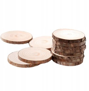 ITIMPORT .DREWNIANA PODKŁADKA 10-12cm XL Ozdoba ŚCIANY STÓŁ 3