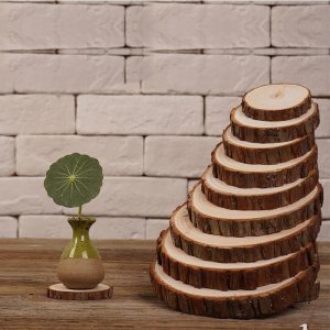 ITIMPORT .DREWNIANA PODKŁADKA 10-12cm XL Ozdoba ŚCIANY STÓŁ 8