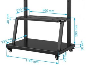VETOUSON Stojak na Monitor Interaktywny lub Telewizor 60-120 cali 120kg KART-721 12