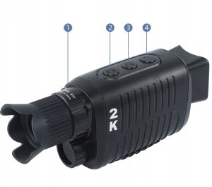 Wickwick Ltd Noktowizor 7-Poziomów 300-1000m 5x ZOOM LED FullHD 1080p USB Cyfrowy 128GB 9